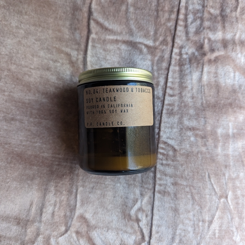 Empty PF Candle Jar in Teakwood and Tobacco
